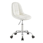 Chaise de bureau à domicile sans accoudoirs Javlergo, chaise de bureau d'ordinateur réglable en hauteur avec roulettes