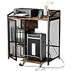 Printer Stand with Charging Station - 18.9D x 20.86W x 27.36H