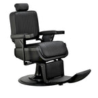 Chaise de barbier robuste inclinable hydraulique JAXSON, cadre noir